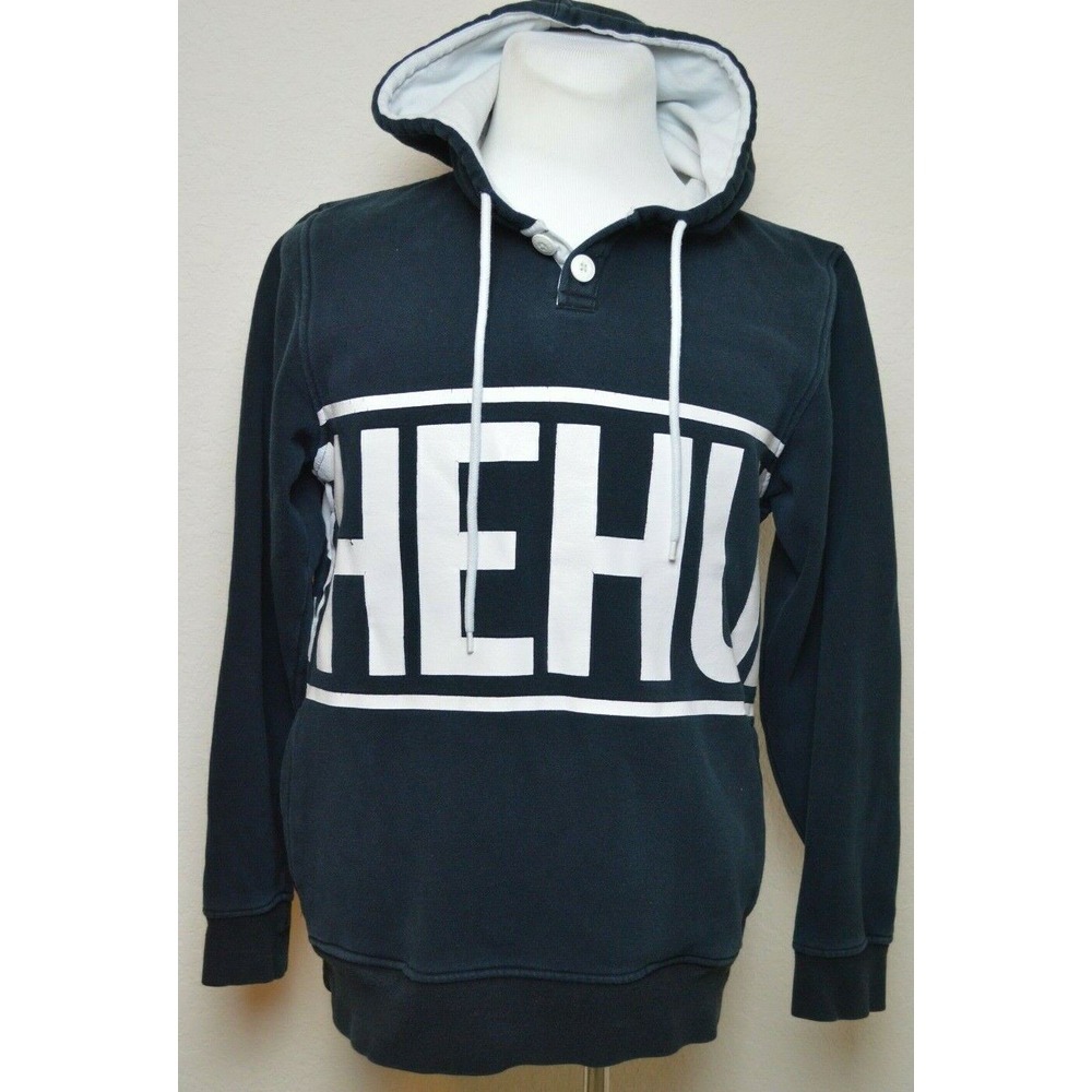 The Hundreds Men's Spellout Bomb Black Pullover 2 Button Hoodie Size M Medium